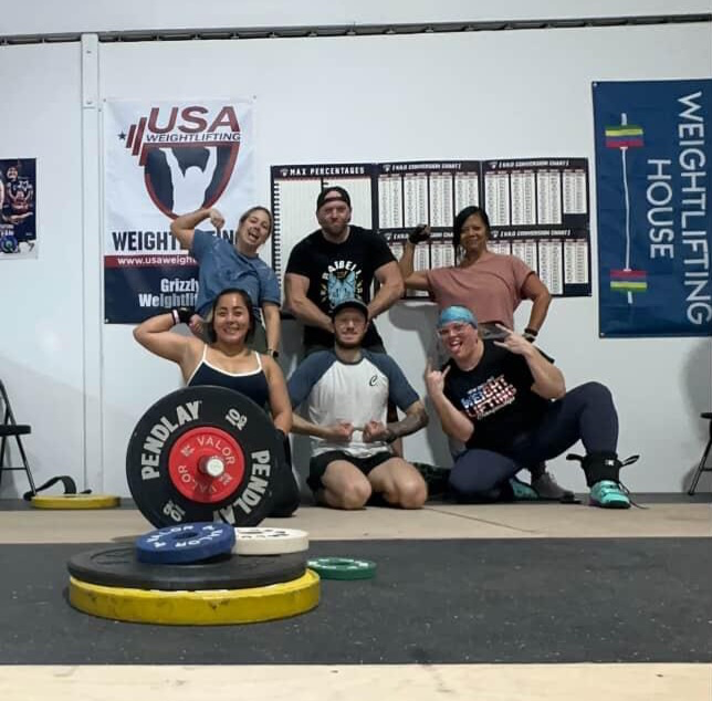 Members training together at Grizzly Weightlifting in Portsmouth NH